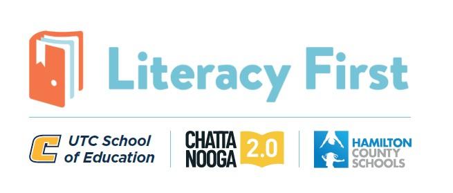 Literacy First logo with partnerships