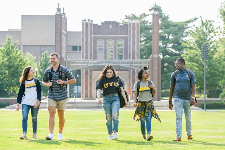 students on Chamberlain Field at UTC Graduate School 