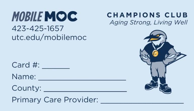 Champions Club Card front