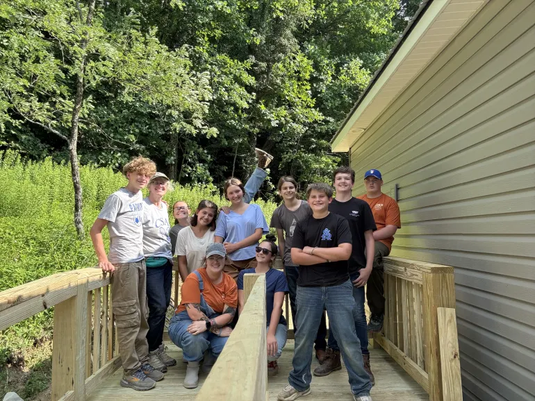 Tammy Garland with ASP volunteers.