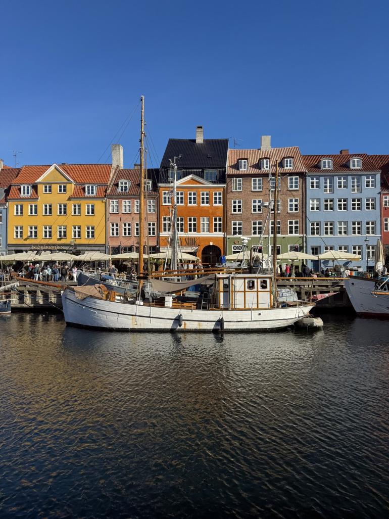 Colorful Nyhavn canal houses in Copenhagen