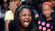Child yelling while playing a game
