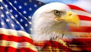 Eagle overlay on American flag