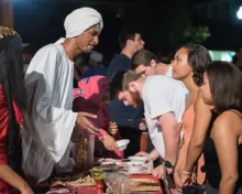 Students at international festival