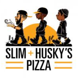 Slim + Husky's Pizza logo