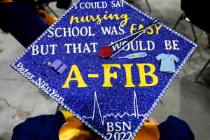 Nursing Student Cap at Graduation Nursing Student Cap at Graduation