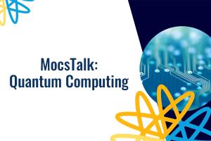 Quantum computing title slide with circuit board representation. Quantum computing title slide with circuit board representation.