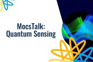 Quantum Sensing title slide with sound wave representation. Quantum Sensing title slide with sound wave representation.