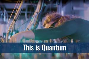 Female engineer developing with quantum physics. Female engineer developing with quantum physics.