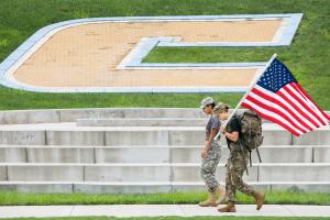 Utc students on campus utc military students walking across campus