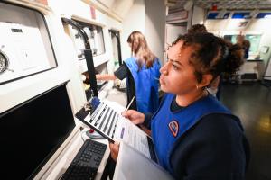 Student experience a simulated Mars mission. Student experience a simulated Mars mission.