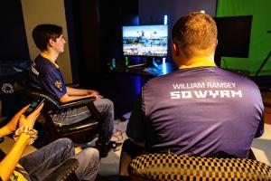 UTC esports team UTC esports team players playing inside the esports complex