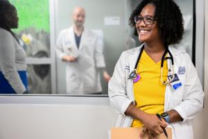 UTC student working in the Erlanger hospital