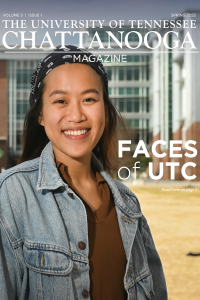 Front cover of the UTC Spring 2022 Magazine. Title reads "Faces of UTC"