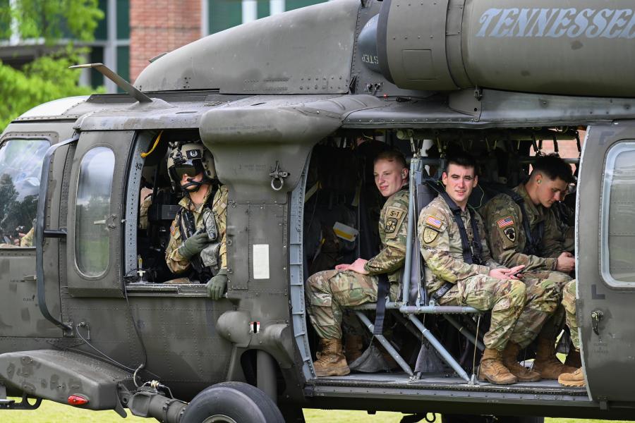 UTC Military Students UTC military students in a blackhawk
