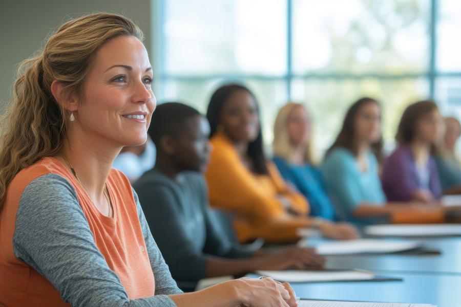 woman in class woman in class