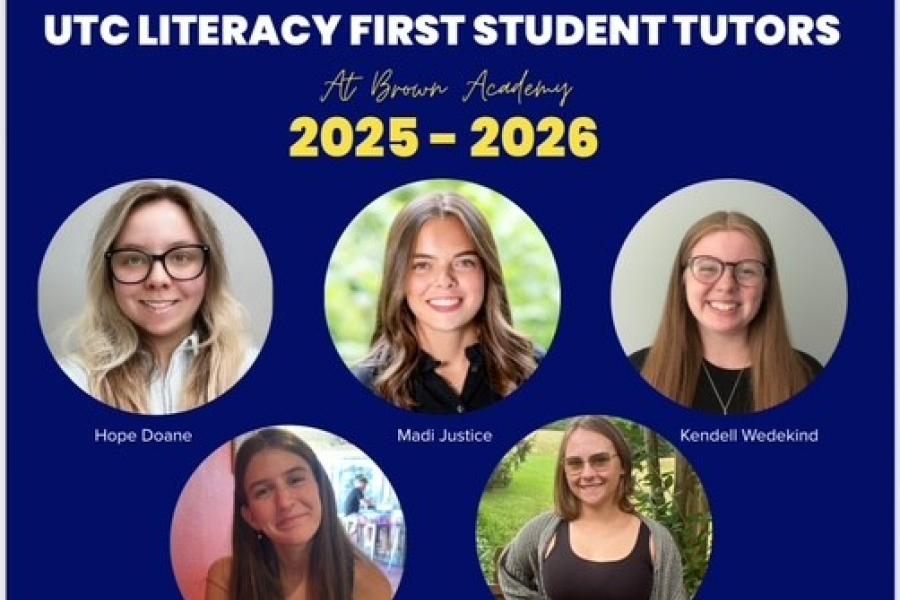 Flyer promoting the Literacy First Tutoring Program at Brown Academy