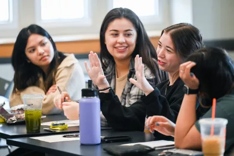UTC Marketing female students in class
