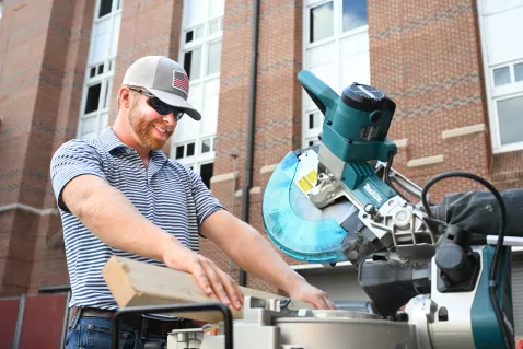 UTC Engineering Technology Management students working with power tools