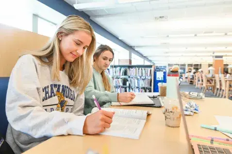 UTC female students in the library